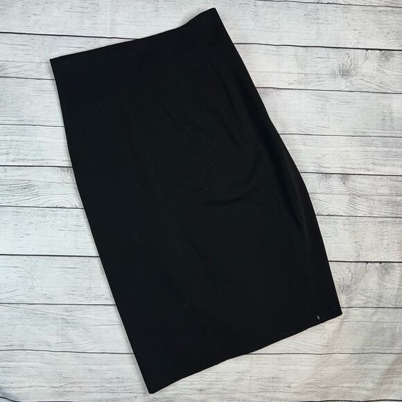 SPORTMAX Classic Black Pencil Skirt Zipper Closure and Zip at Hemline Size 6 - Picture 1 of 7